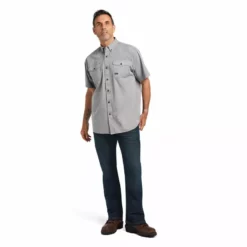Shirts & Tops Ariat Men's Rebar Washed Twill Short Sleeve Work Shirt (10039482)