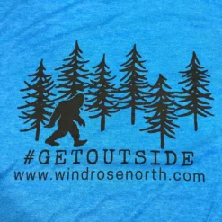 Wind Rose North Ltd. Outfitters Wind Rose North Get Outside W/ Sasquatch T-Shirt