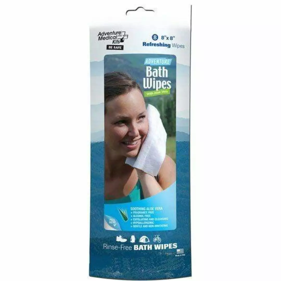 Camping Accessories Adventure Medical Kits Adventure Bath Wipes 8"x8" 3 Camping Accessories Adventure Medical Kits Adventure Bath Wipes 8"x8"
