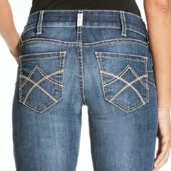 Ariat Women's R.E.A.L Mid Rise Stretch Tulip Boot Cut Jean (10023500)