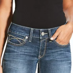 Ariat Women's R.E.A.L Mid Rise Stretch Tulip Boot Cut Jean (10023500)