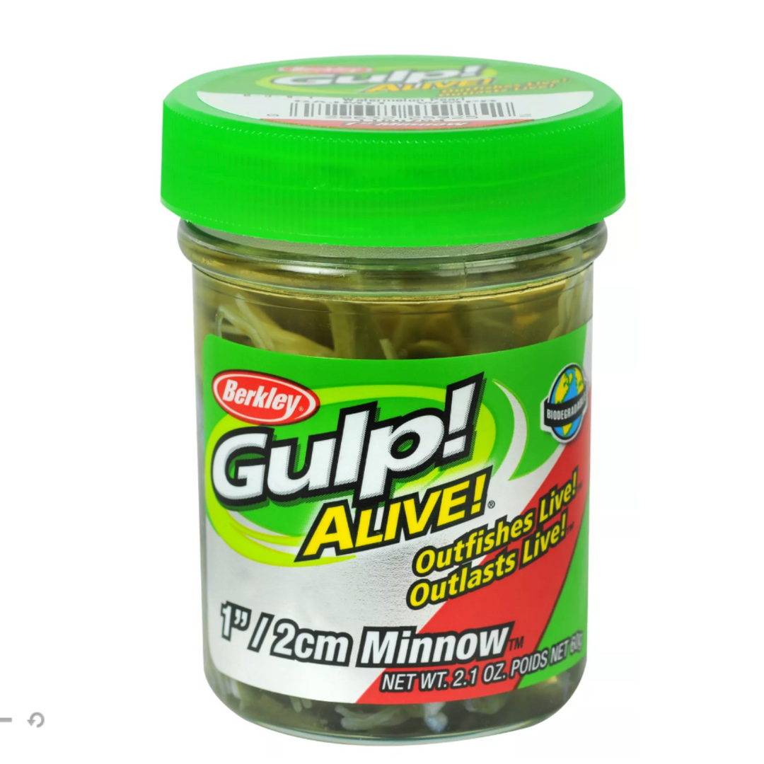 Soft Plastic Baits Berkley Gulp Alive 1" Minnow 3 Soft Plastic Baits Berkley Gulp Alive 1" Minnow