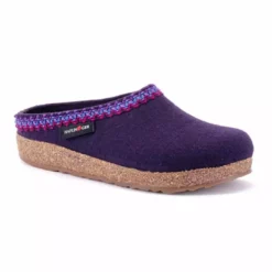 Slippers & Clogs Haflinger Women's Grizzly ZigZag Slippers (Eggplant 711053)