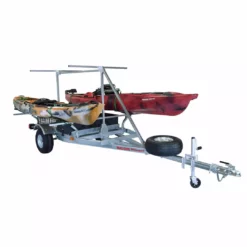 Malone MegaSport Trailer Package W/ MegaWing Carriers, Wire Storage Basket, Plastic Storage Drawer, And Spare Tire Kayak Accessories