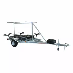 Malone MegaSport Trailer Package W/ Saddle Up Pro Carriers, Wire Storage Basket, Plastic Storage Drawer, And Spare Tire Kayak Accessories