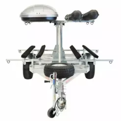 Malone MegaSport™ LowBed™ Kayak Trailer W/Tier, Spare, 2 Sets Bunks, Cargo Box, 2 Rod Tubes