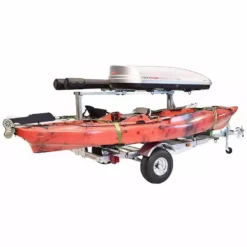 Malone MegaSport™ LowBed™ Kayak Trailer W/Tier, Spare, 2 Sets MegaWings, Cargo Box, 2 Rod Tubes