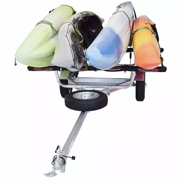 Malone MicroSport™ 4 Kayak Trailer Package (2 Sets Stackers, 4 Sets Rack Pads, Spare Tire) Kayak Accessories 7 Malone MicroSport™ 4 Kayak Trailer Package (2 Sets Stackers, 4 Sets Rack Pads, Spare Tire) Kayak Accessories