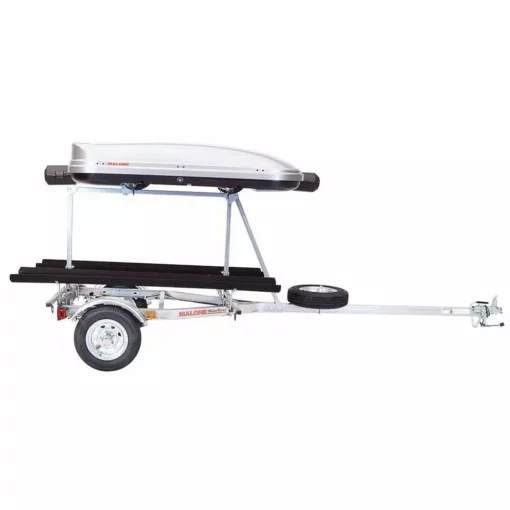Malone MicroSport™ LowBed™ Trailer W/Tier, Spare, 2 Sets Bunks, Cargo Box, Rod Tube Kayak Accessories