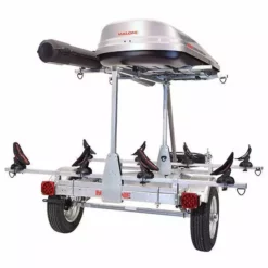 Malone MicroSport™ LowBed™ Trailer W/Tier, Spare, 2 Sets SaddleUp™, Cargo Box, Rod Tube Kayak Accessories