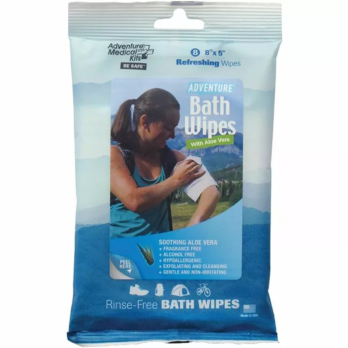 Adventure Medical Camping Accessories Adventures Bath Wipes 8"x 5" 3 Adventure Medical Camping Accessories Adventures Bath Wipes 8"x 5"